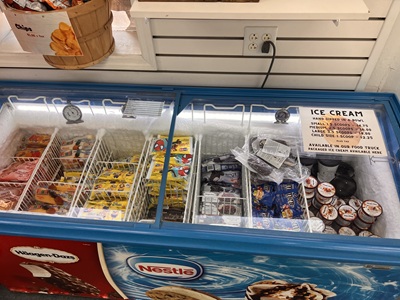 John Pennekamp Camp Store ice cream case