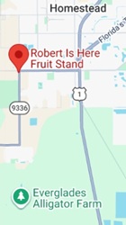 Map to Robert Is Here Fruit Stand 