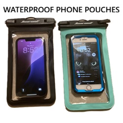 Waterproof phone pouches, dry bags